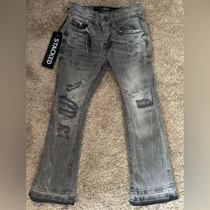Jordan Craig Kids Gray Distressed Jeans